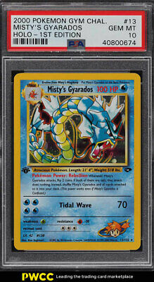 2000 Pokemon Gym Challenge 1st Edition Holo Mistys Gyarados 13 PSA 10 GEM MINT