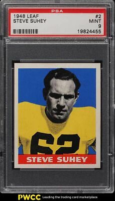 1948 Leaf Football Steve Suhey 2 PSA 9 MINT