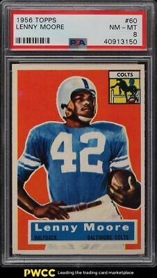 1956 Topps Football Lenny Moore ROOKIE RC 60 PSA 8 NMMT