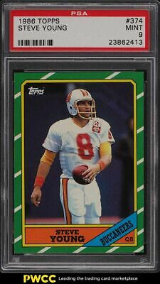 1986 Topps Football Steve Young ROOKIE RC 374 PSA 9 MINT