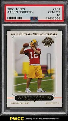 2005 Topps Football Aaron Rodgers ROOKIE RC 431 PSA 10 GEM MINT