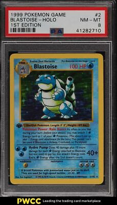 1999 Pokemon Game 1st Edition Holo Blastoise 2 PSA 8 NMMT