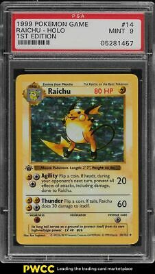 1999 Pokemon Game 1st Edition Holo Raichu 14 PSA 9 MINT