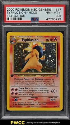 2000 Pokemon Neo Genesis 1st Edition Holo Typhlosion 17 PSA 85 NMMT