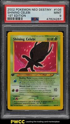 2002 Pokemon Neo Destiny 1st Edition Shining Celebi 106 PSA 9 MINT