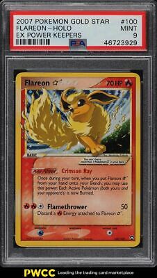 2007 Pokemon EX Power Keepers Gold Star Holo Flareon 100 PSA 9 MINT