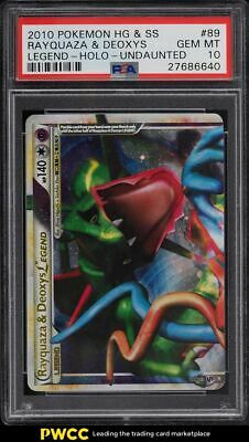 2010 Pokemon HG  SS Undaunted Legend Holo Rayquaza  Deoxys 89 PSA 10 GEM MINT