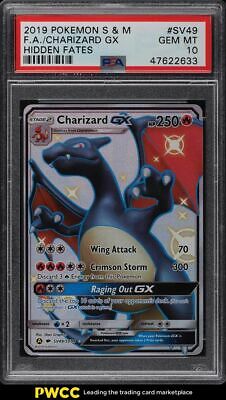 2019 Pokemon Sun  Moon Hidden Fates GX Charizard SV49 PSA 10 GEM MINT