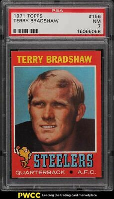 1971 Topps Football Terry Bradshaw ROOKIE RC 156 PSA 7 NRMT