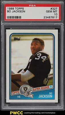 1988 Topps Football Bo Jackson ROOKIE RC 327 PSA 10 GEM MINT