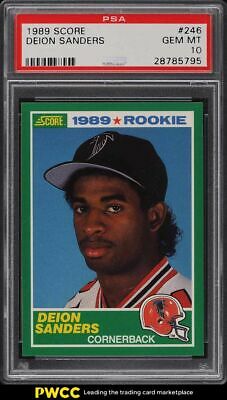 1989 Score Football Deion Sanders ROOKIE RC 246 PSA 10 GEM MINT