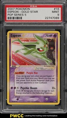 2007 Pokemon Pop Series 5 Gold Star Espeon 16 PSA 9 MINT