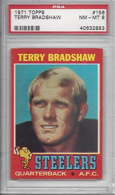 Terry Bradshaw 1971 Topps RC  PSA 8