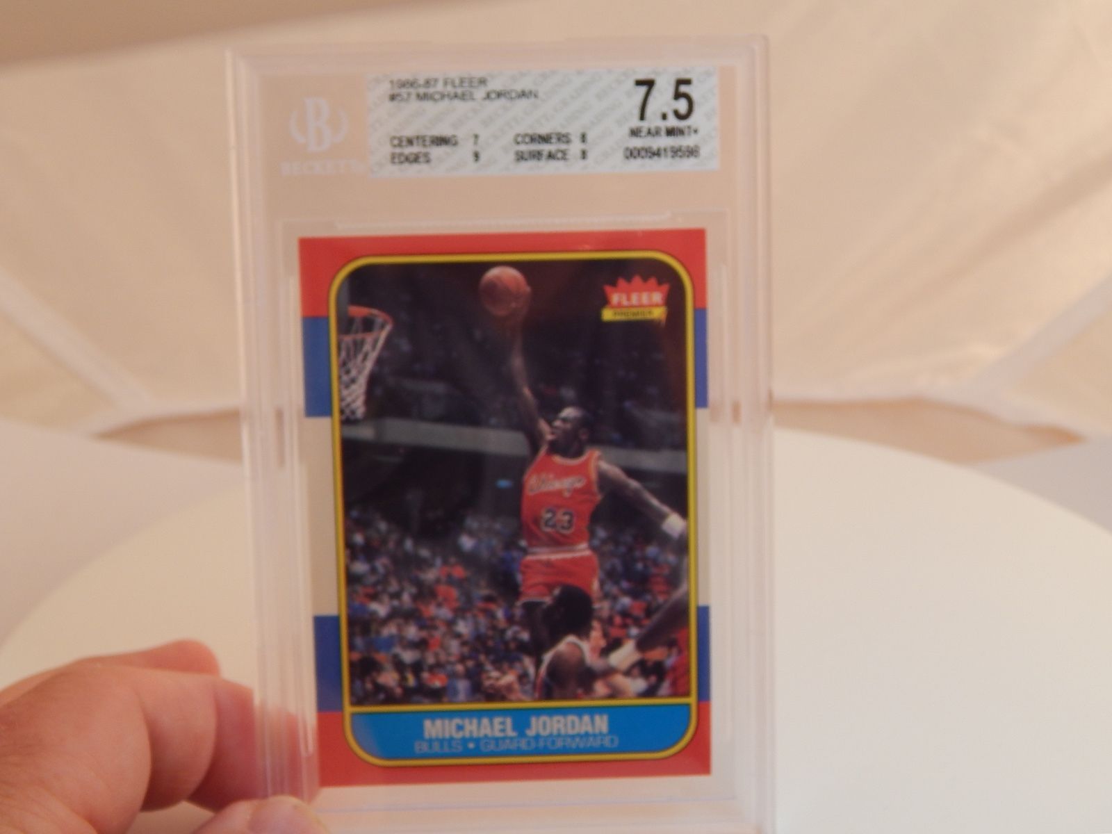 BGS 75 Michael Jordan RC Rookie Basketball Card 198687 Fleer Graded PSA 8 