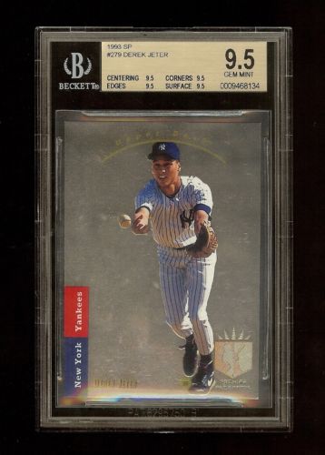 1993 DEREK JETER SP FOIL ROOKIE RC 279 BGS 95 GEM 95 X 4 Looks like a 10