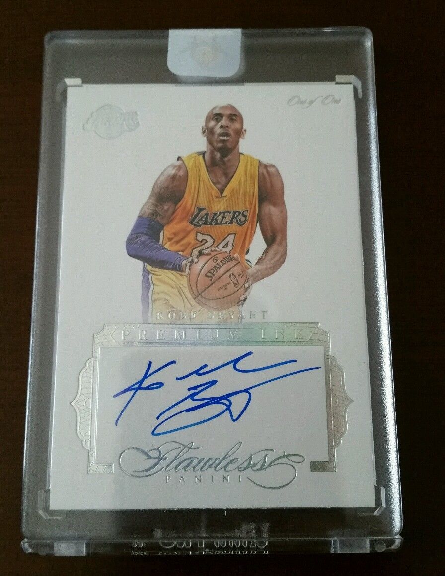 201516 FLAWLESS BBALL KOBE BRYANT ONE OF ONE PLATINUM PREMIUM INK AUTO 11 