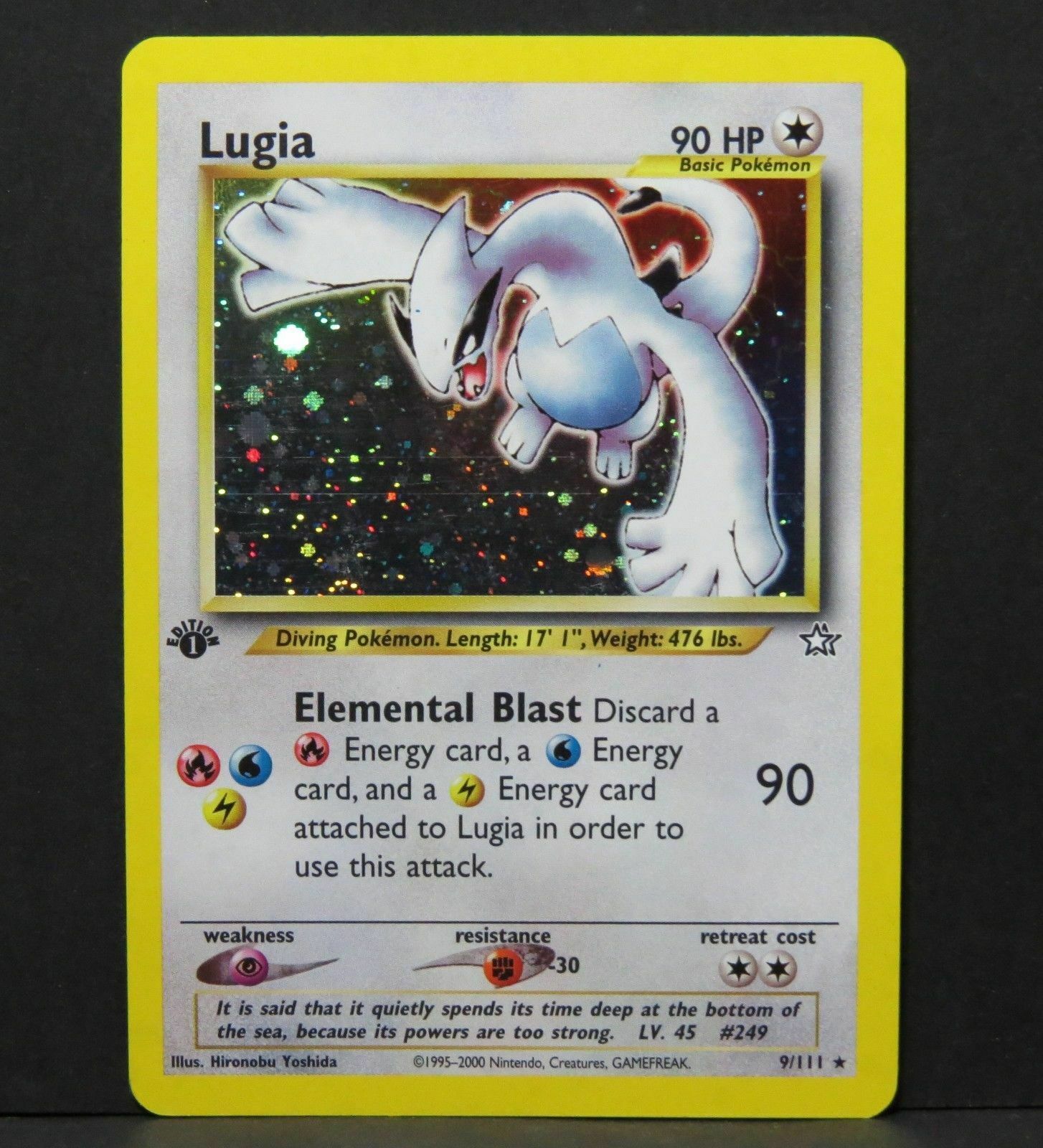 Lugia 9111   1st Edition Neo Genesis Pokemon Card Lightly Played