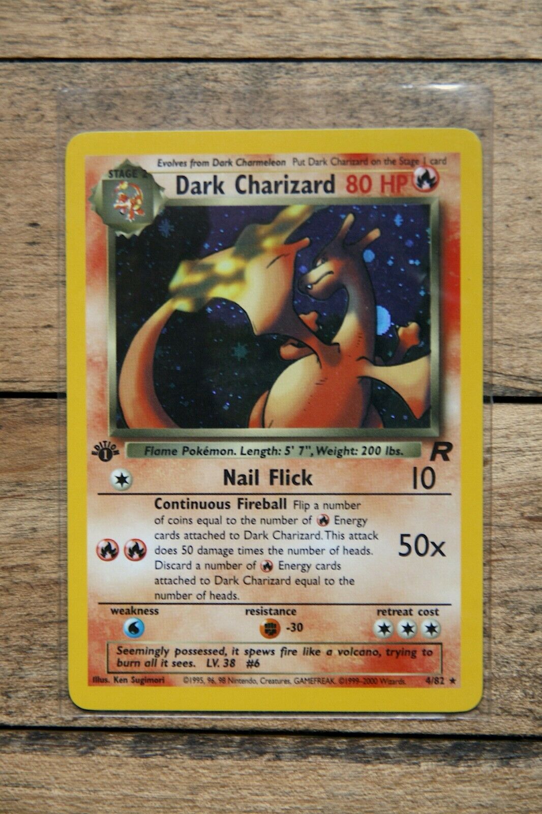 1st Edition Dark Charizard Holo Team Rocket 482 2000 Pokemon Card NM