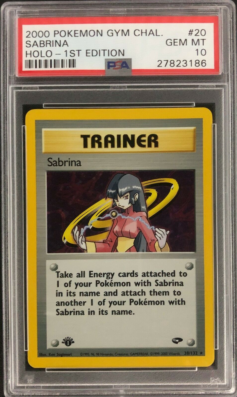 1st Edition Gym Challenge Sabrina Holo Pokemon Card Mint PSA 10