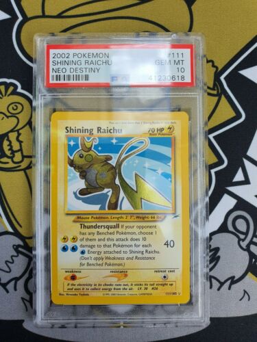 PSA 10 Shining Schimmerndes Raichu Neo Destiny Pokemon