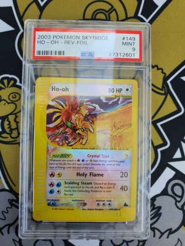 PSA 9 Hooh Skyridge Rev Foil Crystal Pokemon