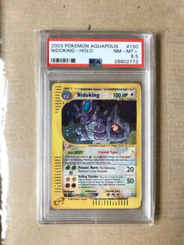 Pokemon 2003 Aquapolis 150147  Crystal Nidoking  Holo  PSA 85 NMMT