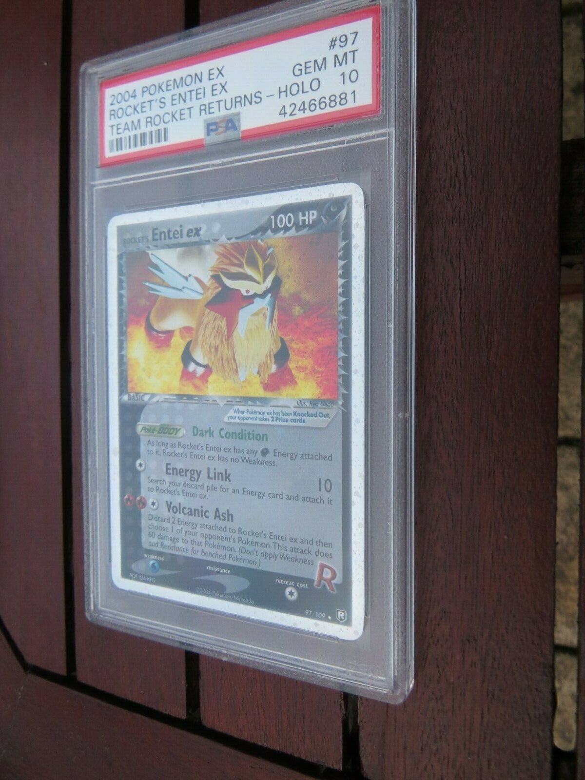 Pokemon Card  Team Rocket Returns  97 Entei ex PSA 10 Gem Mint