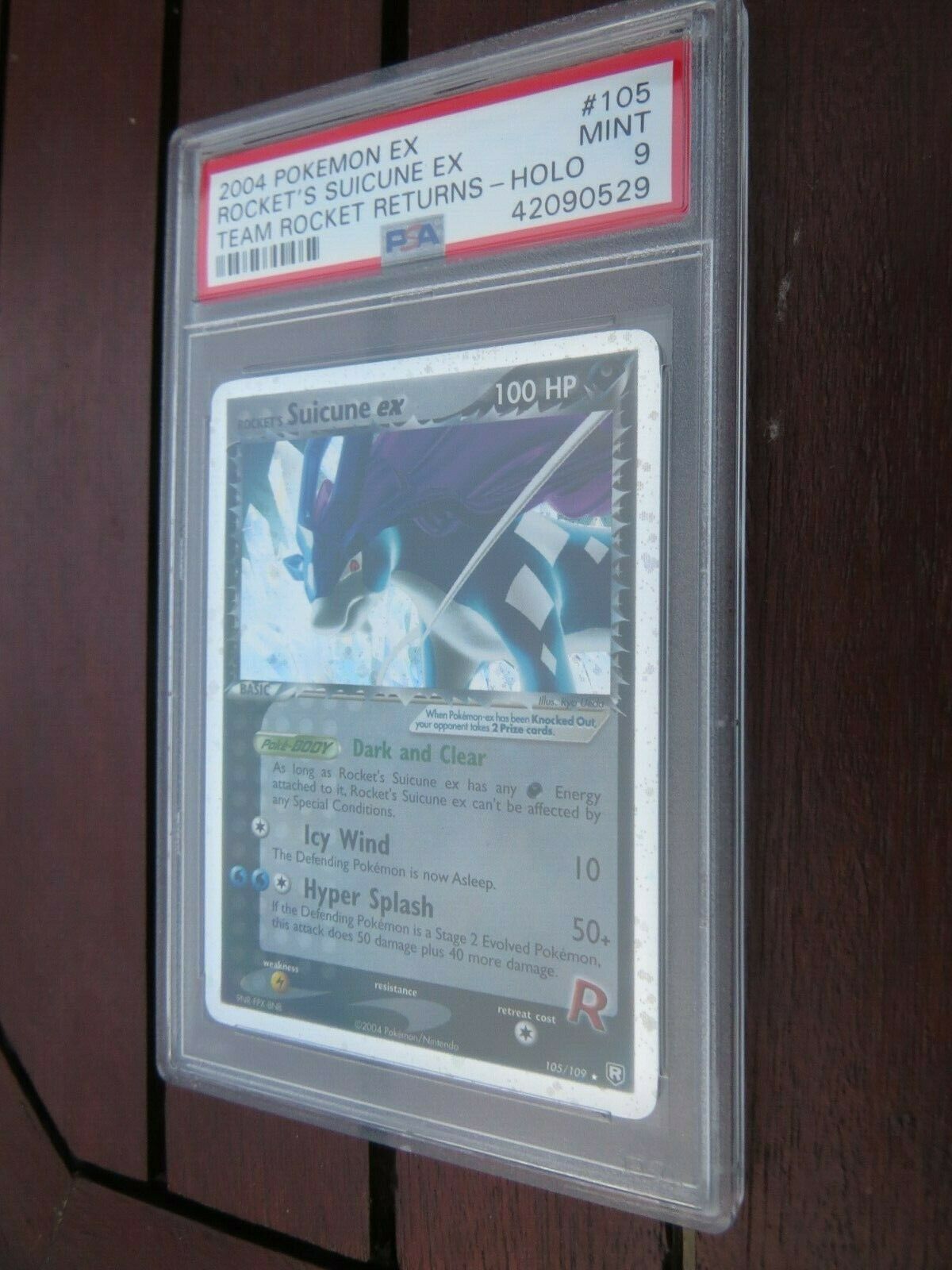 Pokemon Card  Team Rocket Returns  105 Suicune ex  PSA 9 Mint