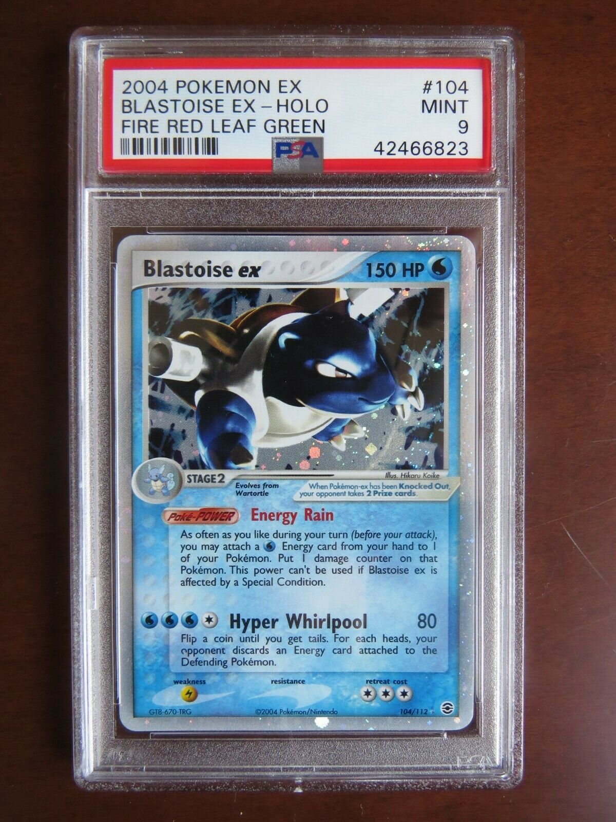 Pokemon Card  Fire Red Leaf Green 104 Blastoise ex PSA 9 Mint