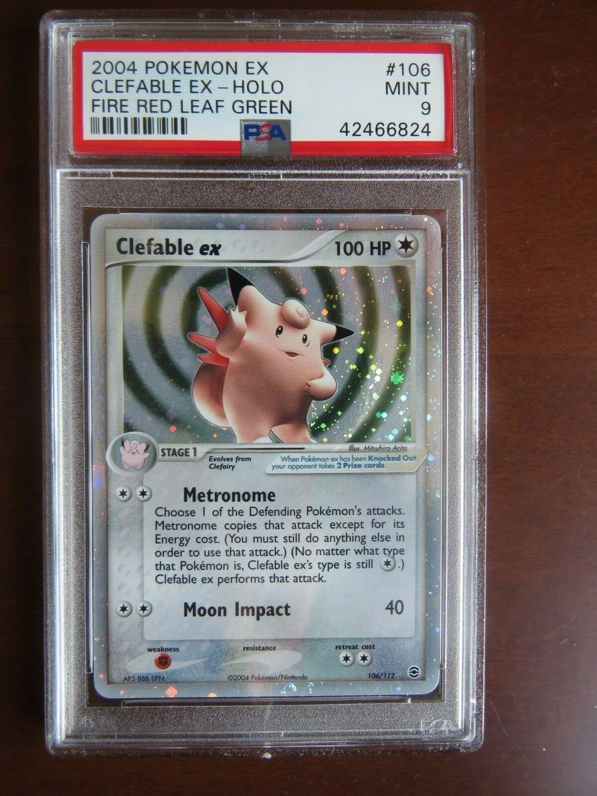 Pokemon Card  Fire Red Leaf Green 106 Clefable ex PSA 9 Mint