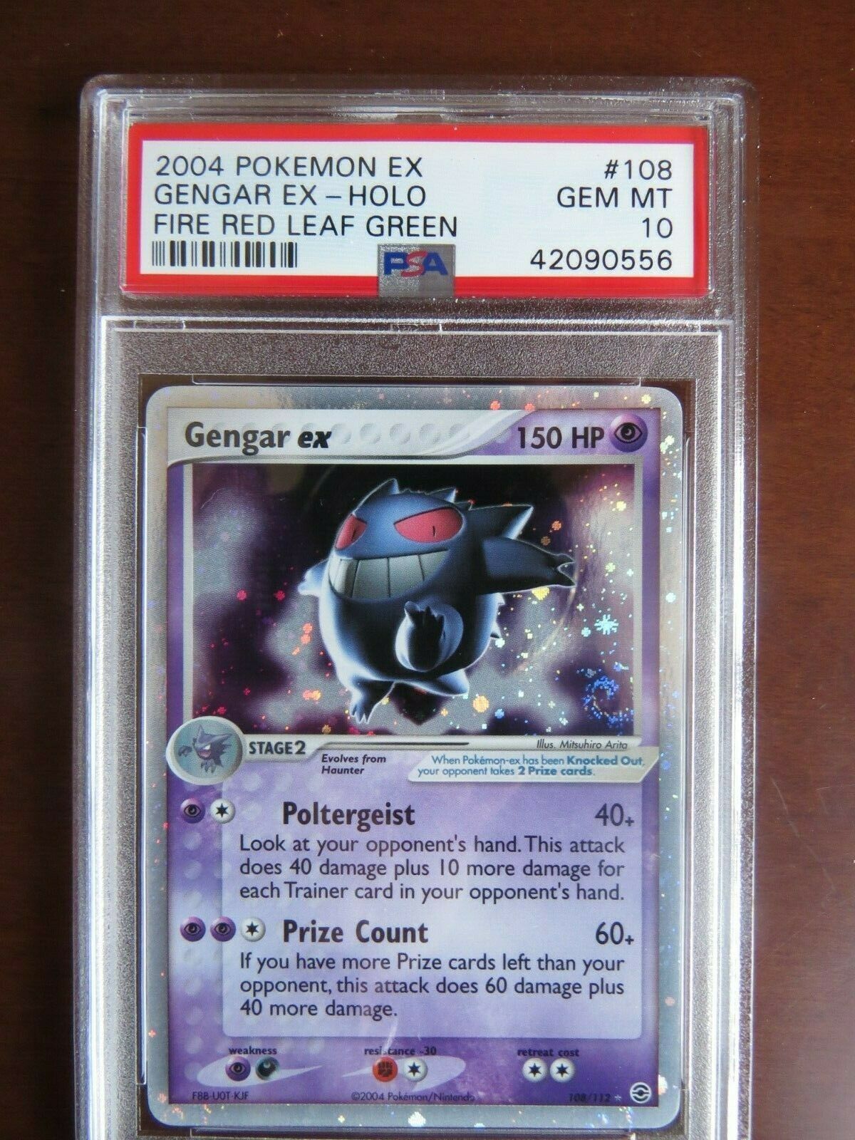 Pokemon Card  Fire Red Leaf Green 108 Gengar ex PSA 10 Gem Mint