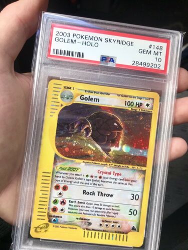 Pokemon 2003 Skyridge 148144  Crystal Golem  Holo  PSA 10 GEM MINT