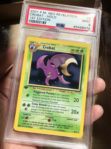 Pokemon 2001 Neo Revelation 464  Crobat 1st  Holo  PSA 9 MINT