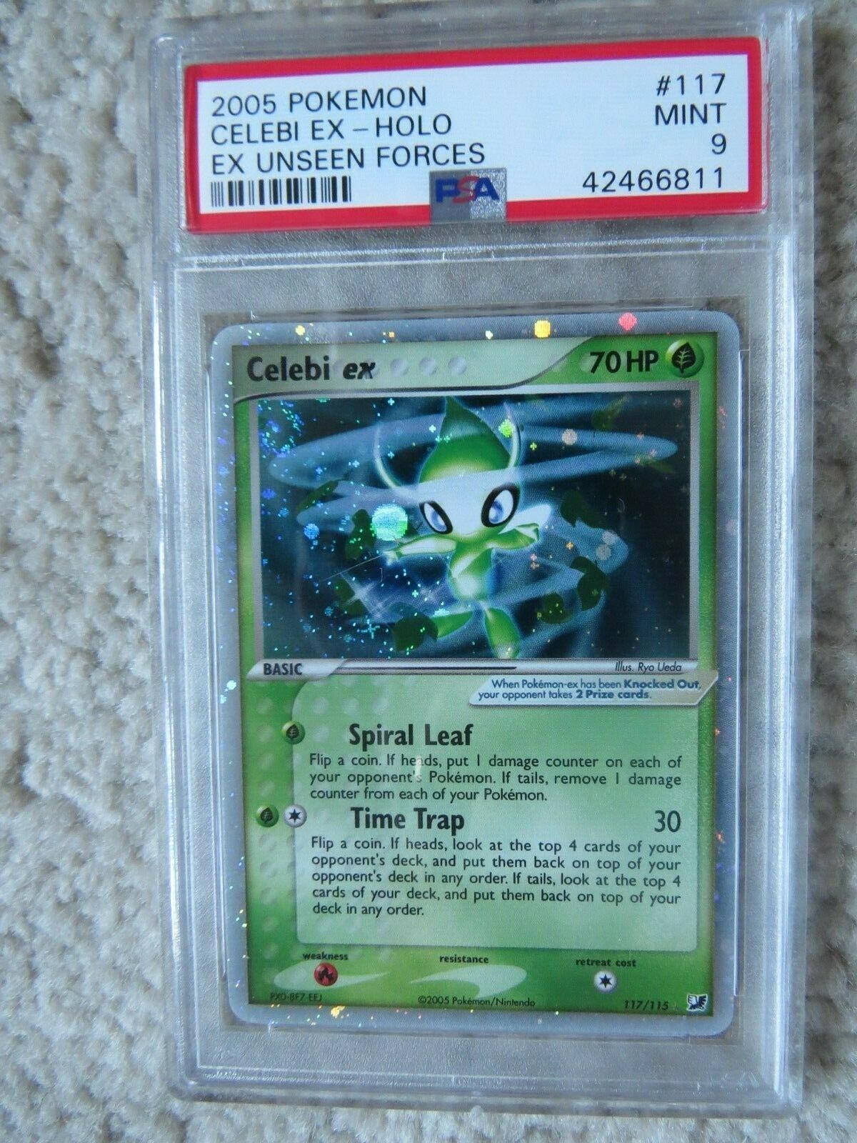 Pokemon Card  Ex Unseen Forces  117 Celebi ex PSA 9 Mint