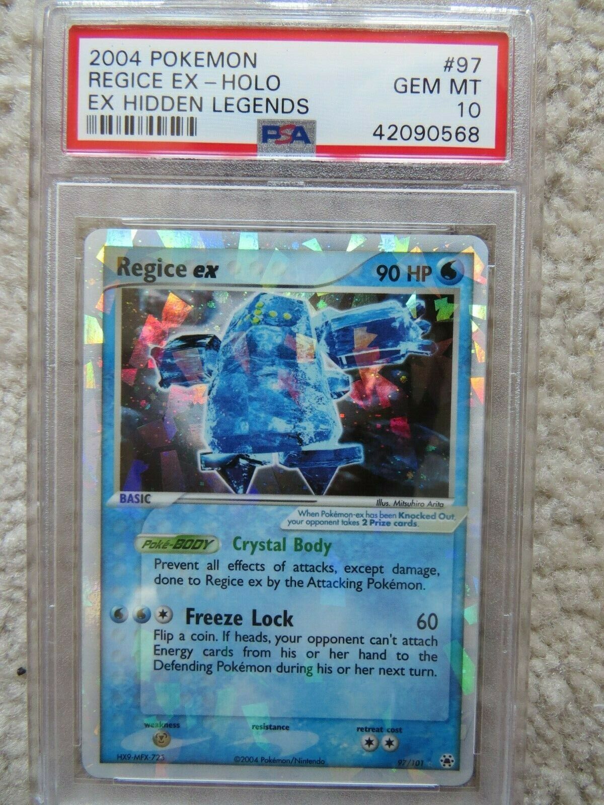 Pokemon Card  Ex Hidden Legends 97 Regice ex PSA 10 Gem Mint