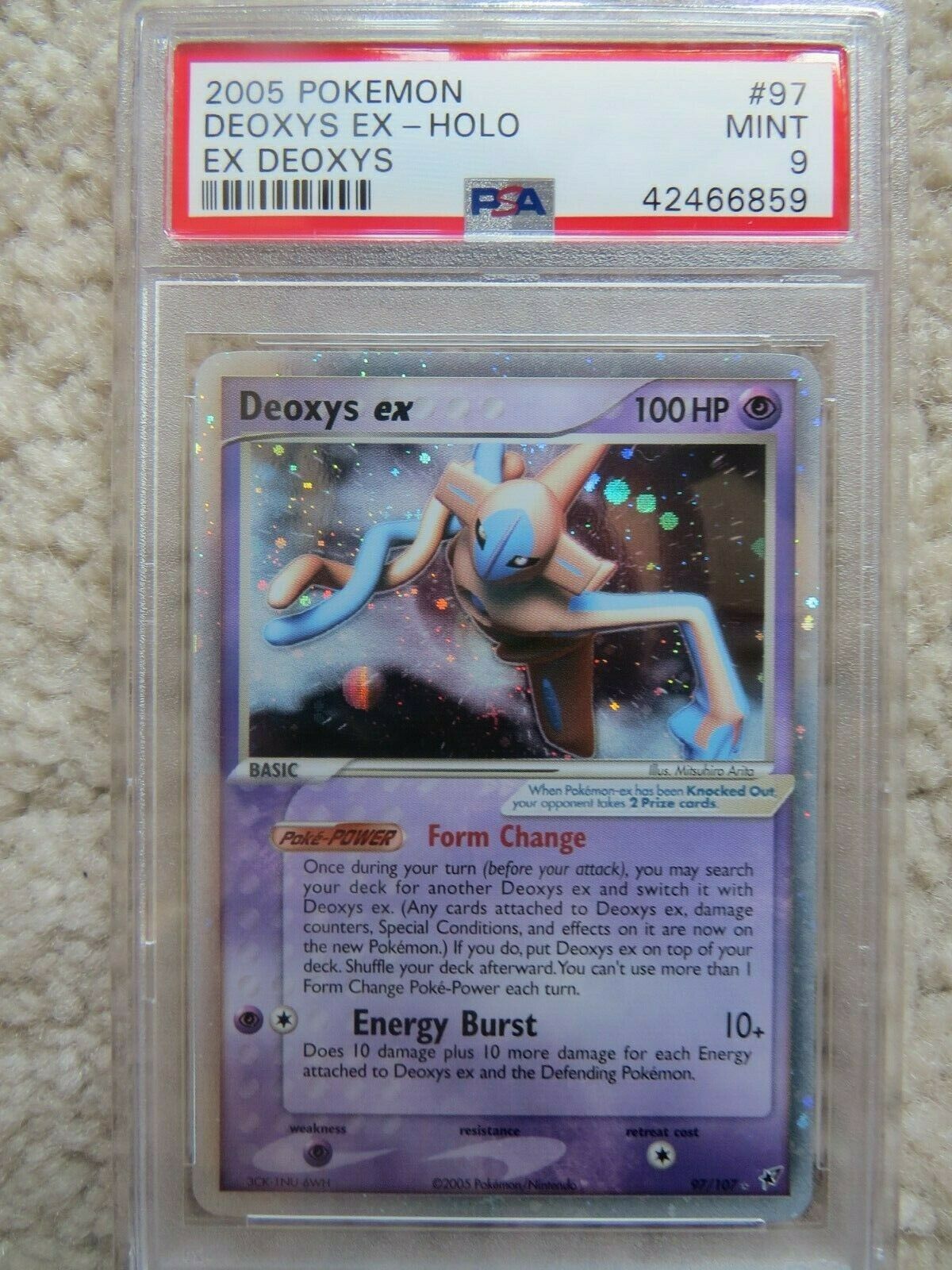 Pokemon Card  Ex Deoxys  97 Deoxys ex PSA 9 Mint