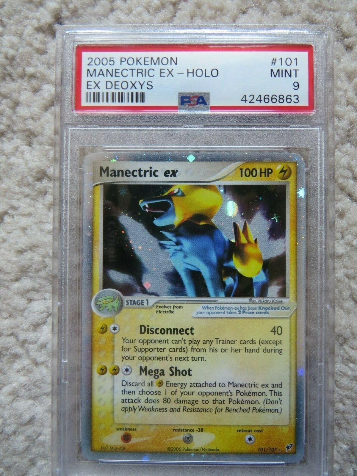 Pokemon Card  Ex Deoxys  101 Manetric ex PSA 9 Mint