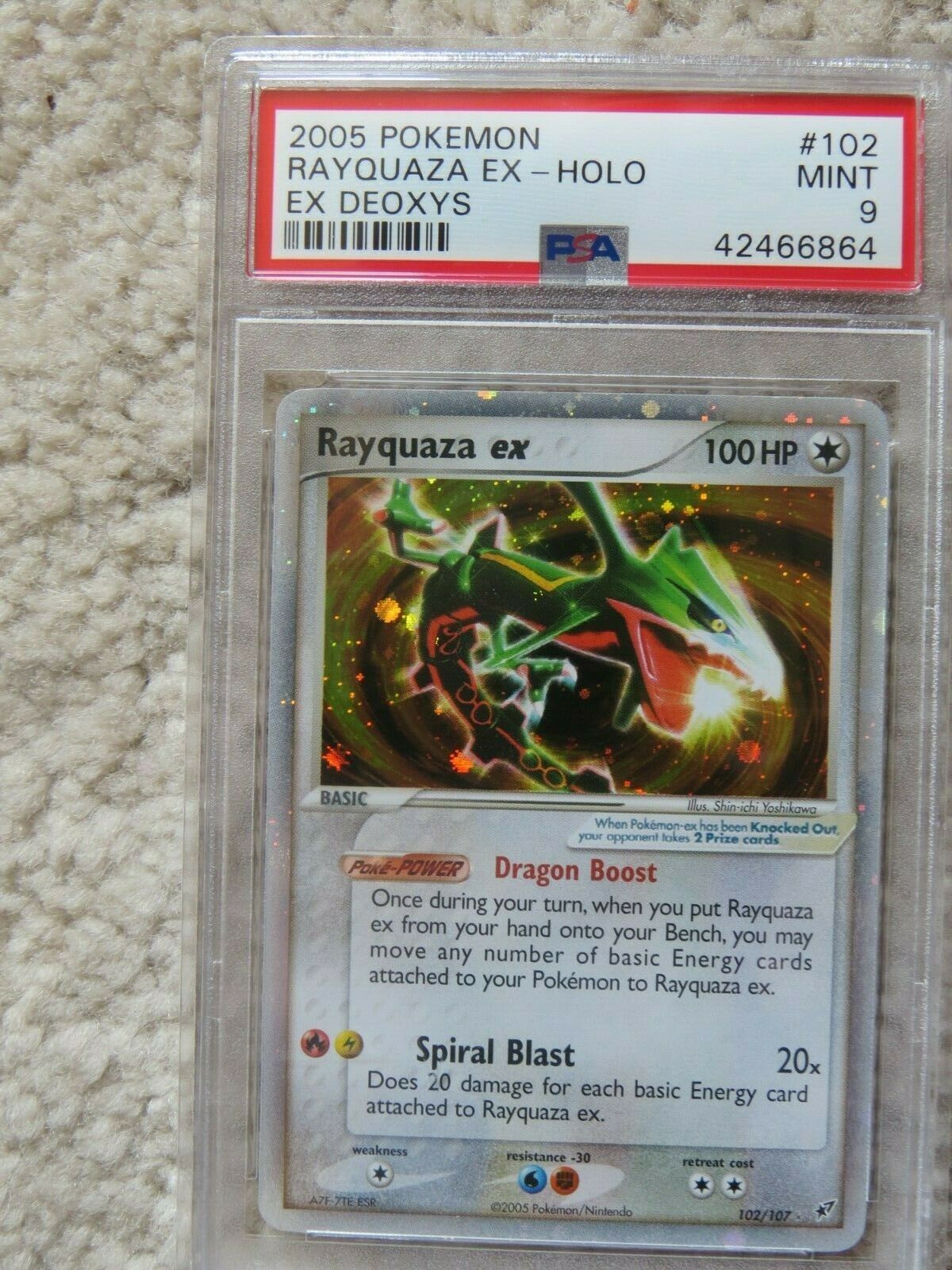 Pokemon Card  Ex Deoxys  102 Rayquaza ex PSA 9 Mint