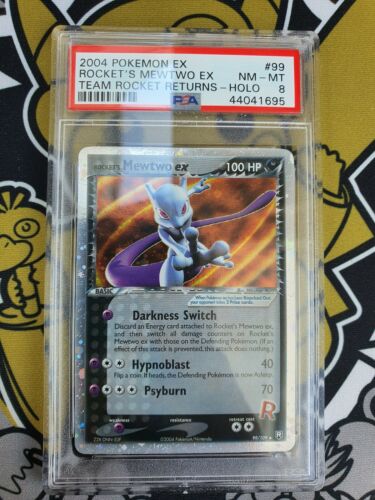 Mewtwo Mewtu EX Team Rocket Returns Holo PSA 8 Pokemon