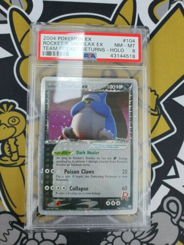 Snorlax Relaxo EX Team Rocket Returns Holo PSA 8 Pokemon