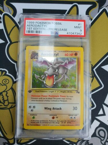 Aerodactyl Prerelease Fossil First Edition Holo PSA 9 Mint Pokemon