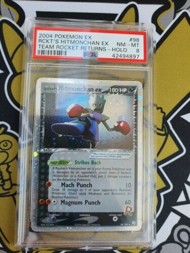 Nockchan Hitmonchan EX Team Rocket Returns Holo PSA 8 Pokemon