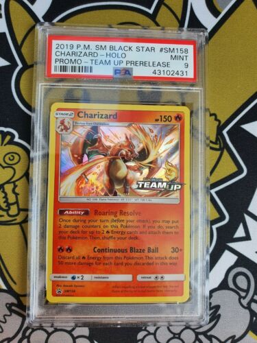 Charizard Glurak Team Up Prerelease Promo PSA 9 Mint Pokemon