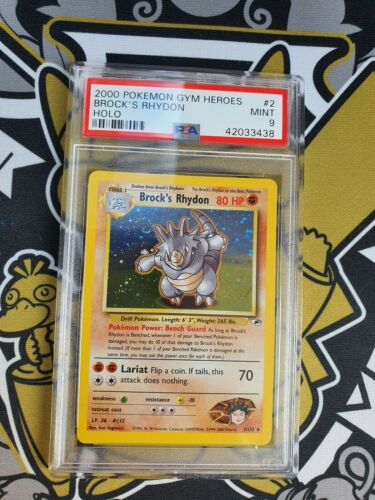 Brocks Rhydon Rizeros Gym Heroes Holo PSA 9 Mint Pokemon