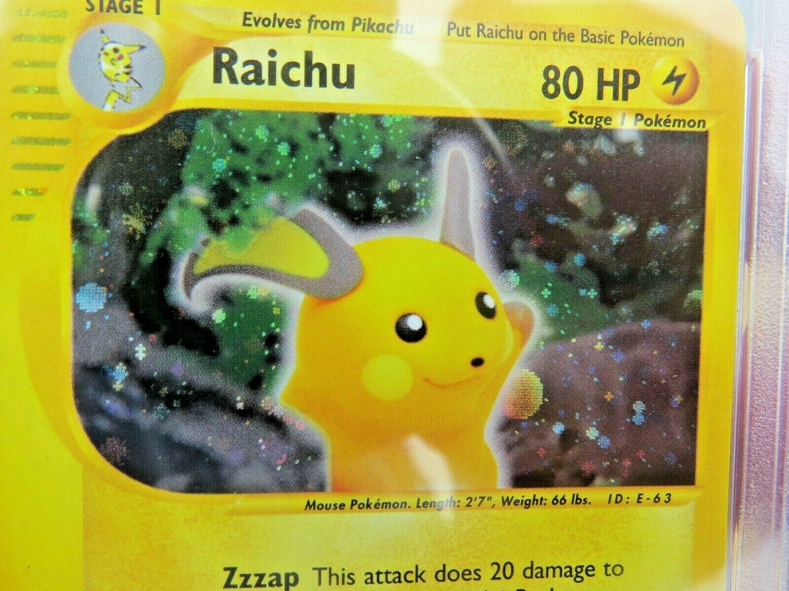 Pokemon Card  Skyridge Holo H25 Raichu PSA 10 Gem Mint