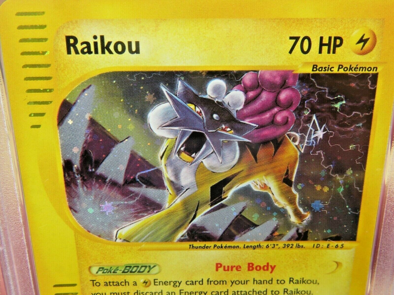 Pokemon Card  Skyridge Holo H26 Raikou PSA 9 Mint