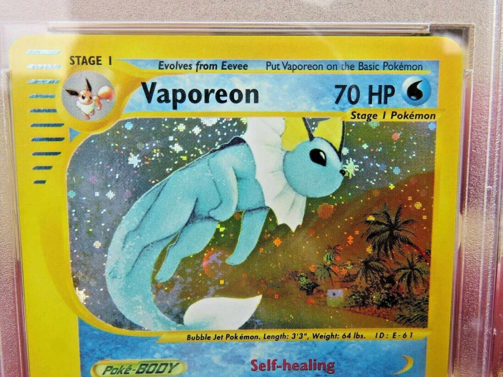 Pokemon Card  Skyridge Holo H31 Vaporeon PSA 9 Mint