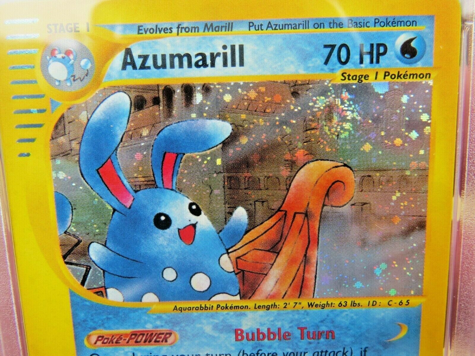 Pokemon Card  Aquapolis Holo H4 Azumarill PSA 10 Gem Mint