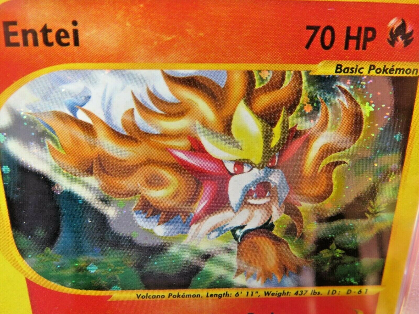 Pokemon Card  Aquapolis Holo H8 Entei PSA 10 Gem Mint
