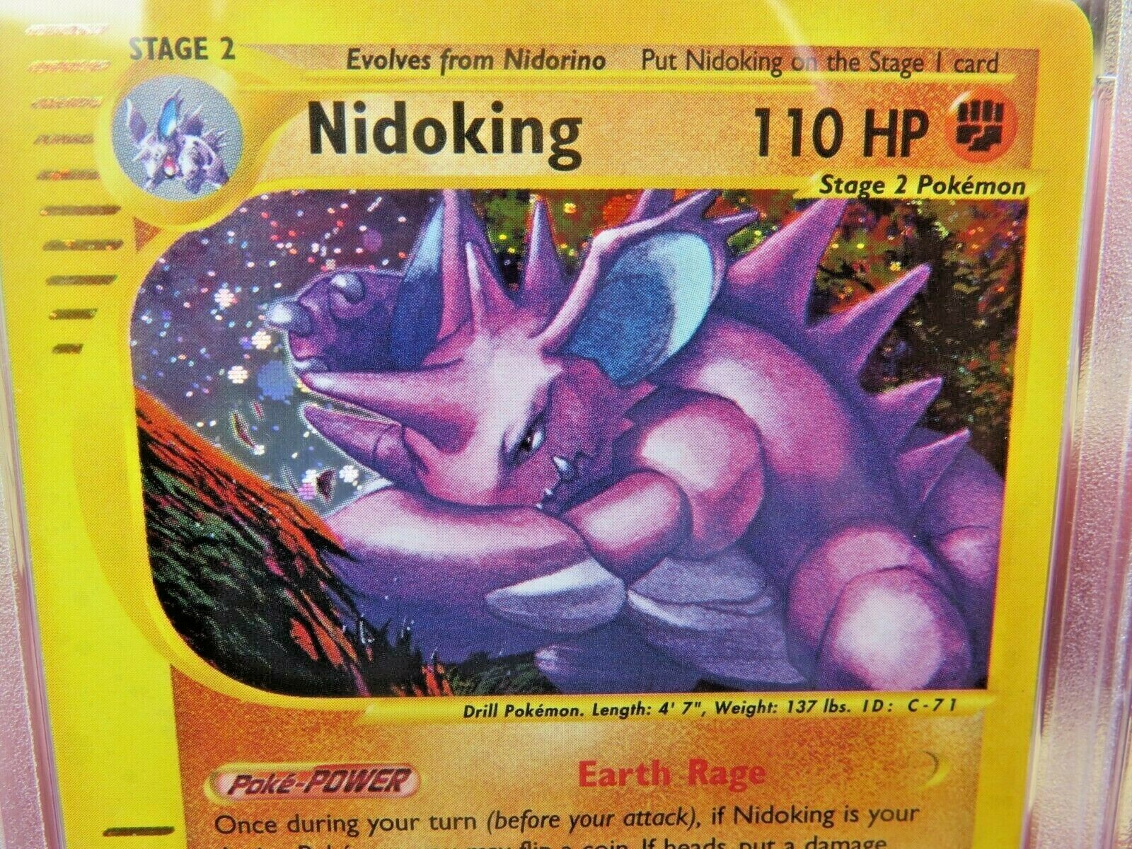 Pokemon Card  Aquapolis Holo H18 Nidoking PSA 9 Mint